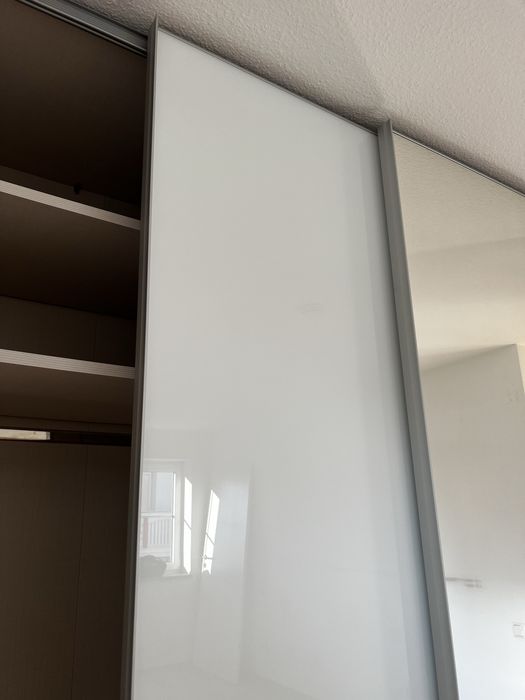 Dressing/Dulap 337/240/65 cm 3 usi culisante sticla alba/oglinda