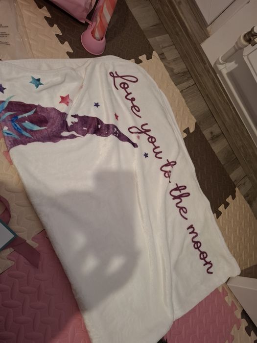 Pătură Love you to the moon and back pentru foto cu bebe