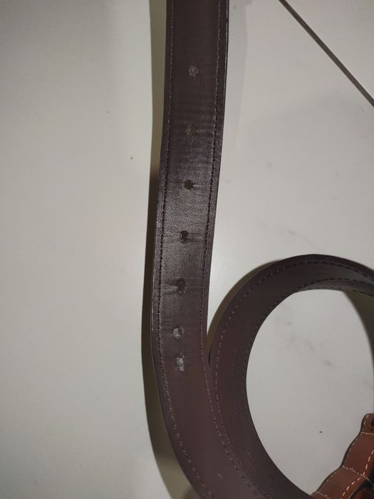 Ремень кожзам коричневый.