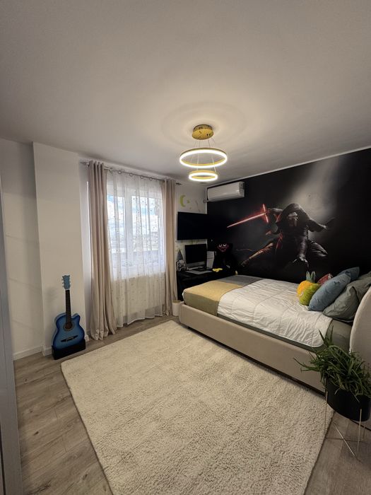 Apartament  2 dormitoare + living cu bucatarie open space + 2 balcoane