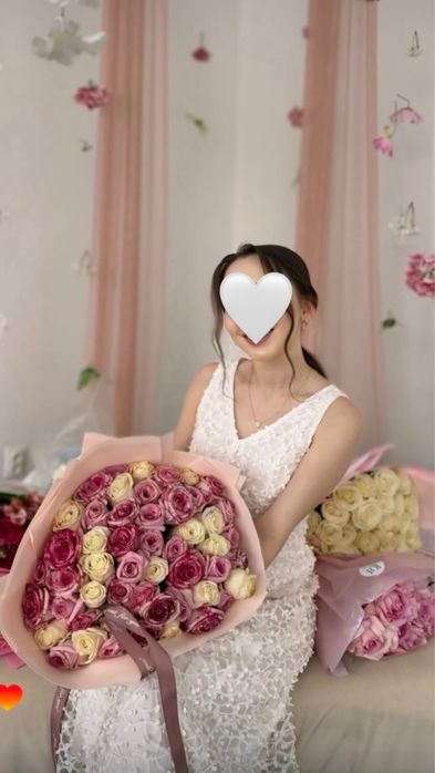 Белая красивое платье