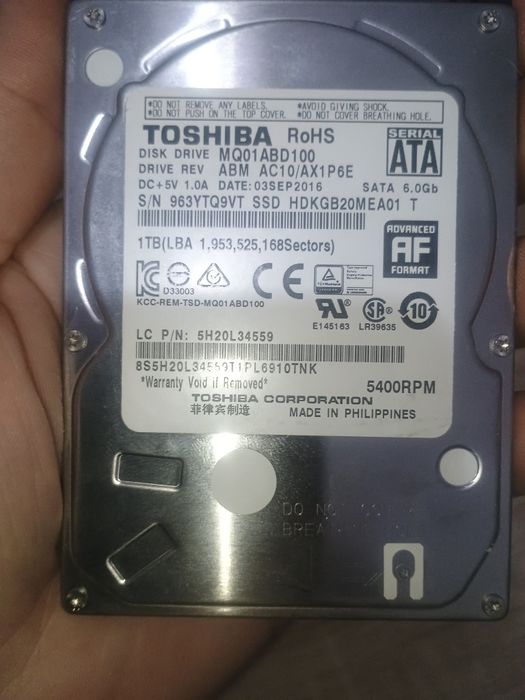 Hard laptop hdd 1000 gb