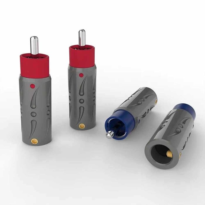 Conector RCA Viborg Argintat la set de 4 buc.