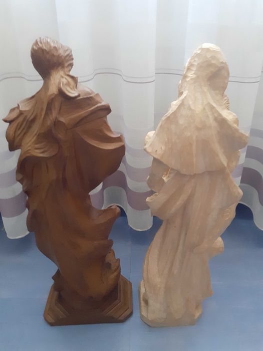 Fecioara Maria statueta lemn 53 cm