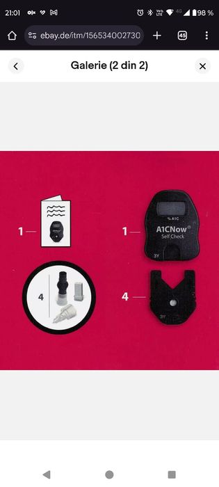 Testul A1C Now pentru managementul diabetului HbA1c - 4 examene