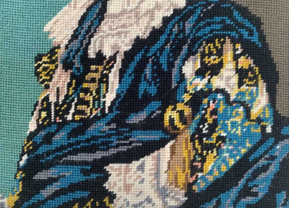 Tablou Goblen The Duke Unicat Perioda Victoriana Lucrat Manual Pas Mic