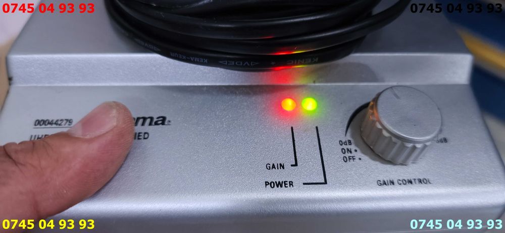 antena TV de interior model HAMA 000044279 cu alimentare si antena suplimentara telescopica