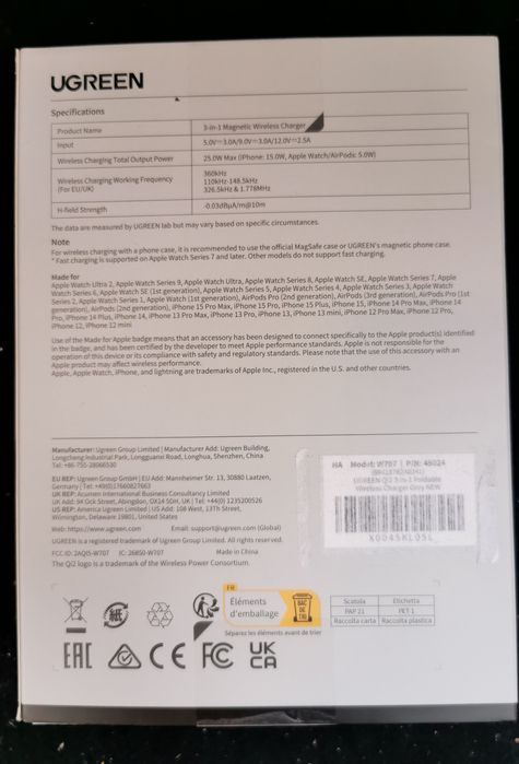 Încărcătoare UGREEN fast charger/ wireless charger