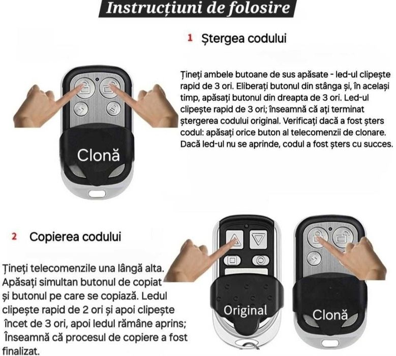 Telecomanda universala clonare 433 Hz: porți, bariere, uși garaj