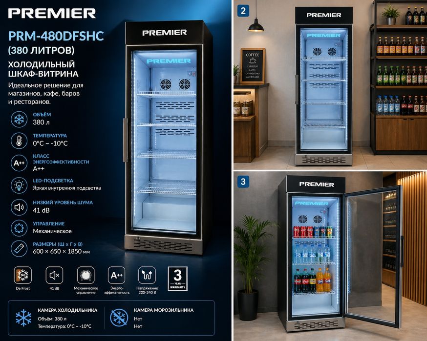 ПРОДАЕТСЯ / SOTILADI PREMIER холодильный шкаф витрина (PRM-480DFSHC)