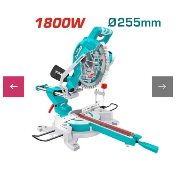 Fierastrau circular stationar TOTAL, 1800W 255mm