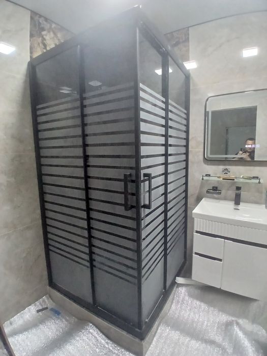 Душавые кабина из закалённого скекло ПРЕМИУМ 8 - 10 мм / Установка