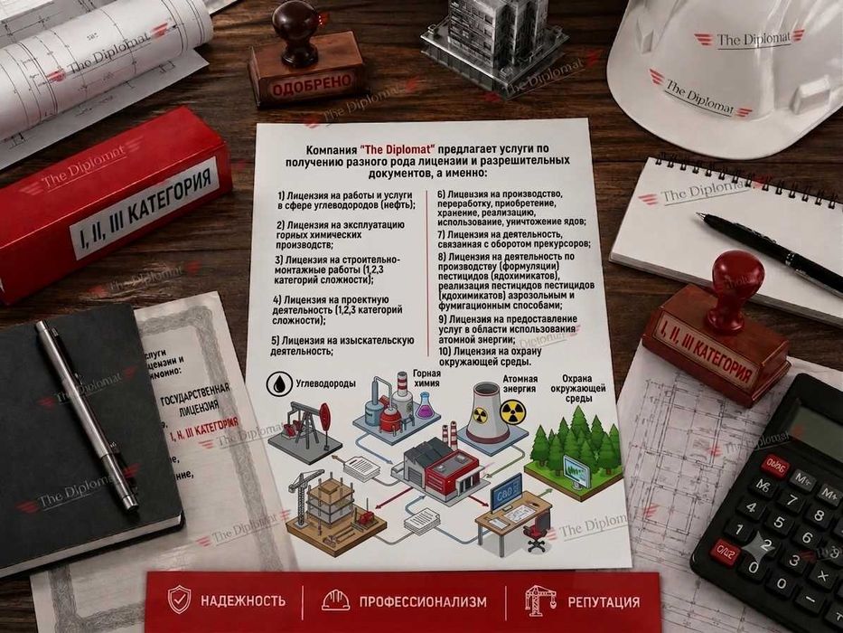 Получение  ЛИЦЕНЗИЙ (СМР, ПД, ИД) на ваше ТОО! По всему Казахстану!