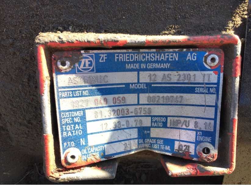 Cutie de viteze camion MAN Automat ZF ASTRONIC 12AS2301 (8132003-6756)