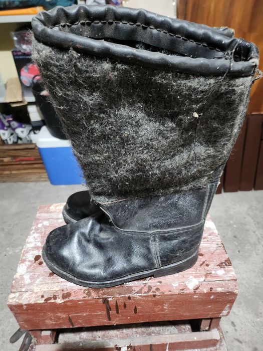 Cizme din piele și postav mărimea 43