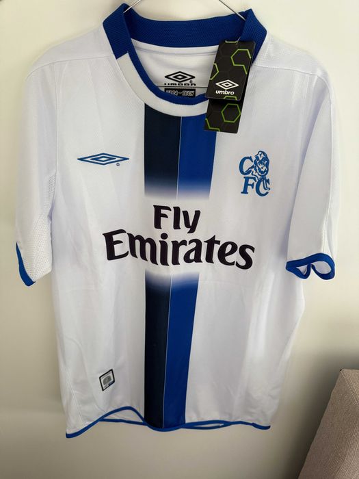 Tricou Mutu Chelsea away alb fotbal