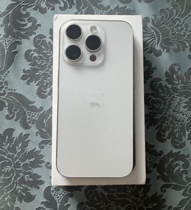 iPhone 15 Pro, White Titanium, 128GB, full box