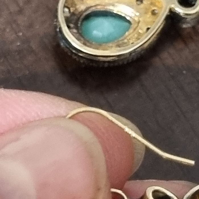 Cercei antici aur ,argint diamante