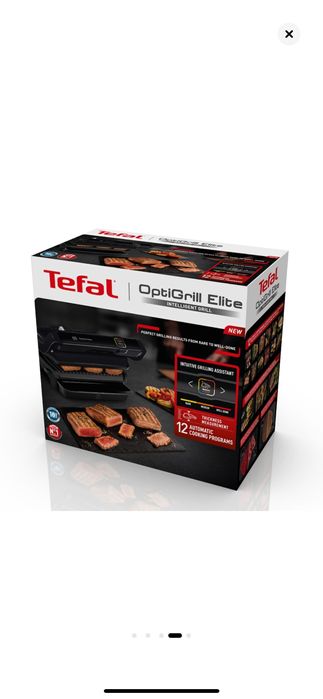 Gratar electric Tefal OptiGrill Elite 2000 W, 12 programe automate