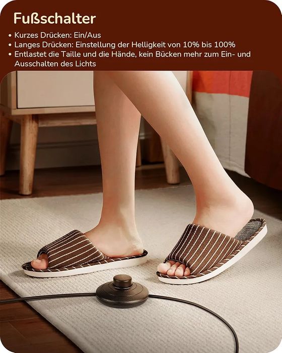 Златна LED подова лампа, димируема, 3000K, 146 см