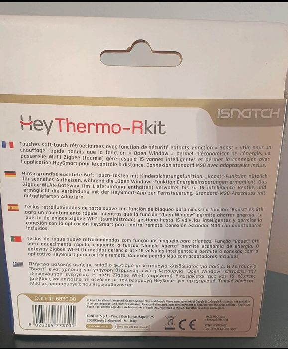 kit de valvă termostatică inteligentă iSnatch Hey Thermo-Rkit. 
Includ