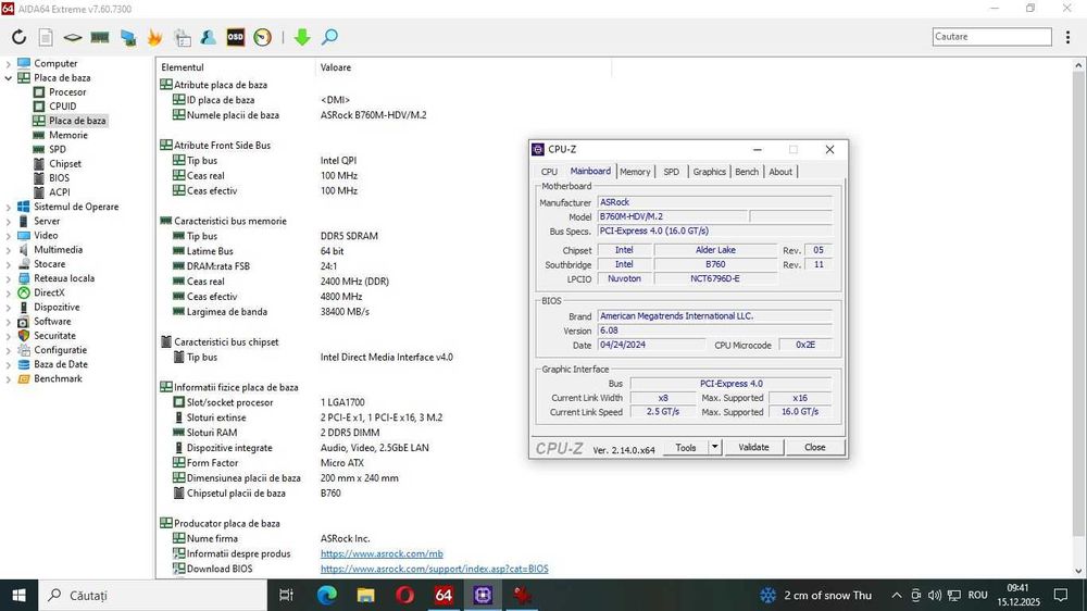 pc unitate I5 12400 RTX 3050 8G SSDM2 16GDDR5 2.5GbLAN RGB 80+gold