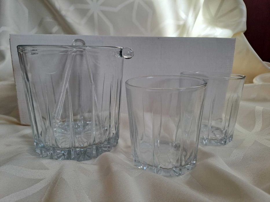 Set pahare pentru whisky din sticla transparenta - NOU