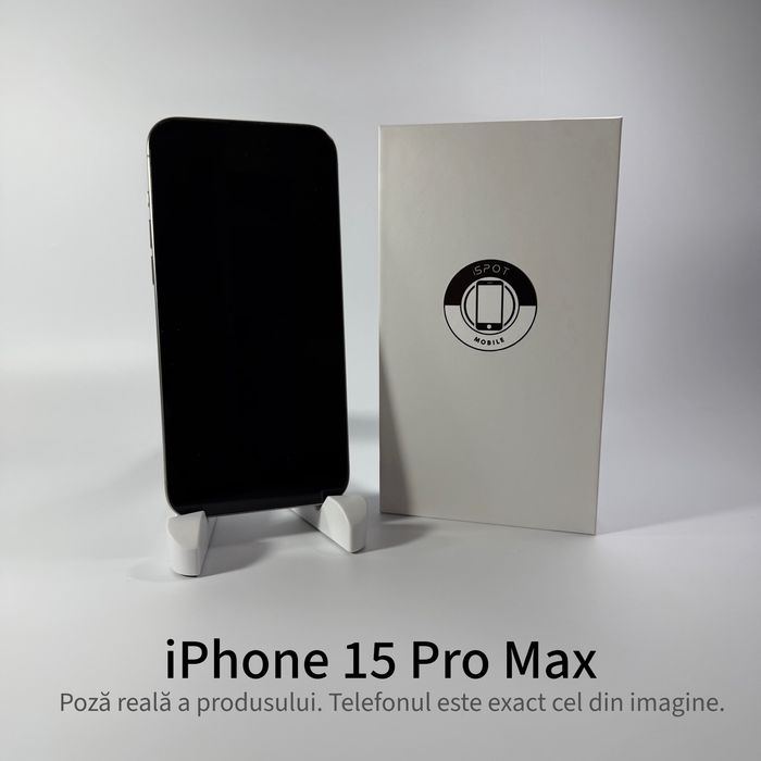 ispotmobile.ro  iPhone 15 Pro Max black 256 gb ! •Garantie 2 ani•+ cadou