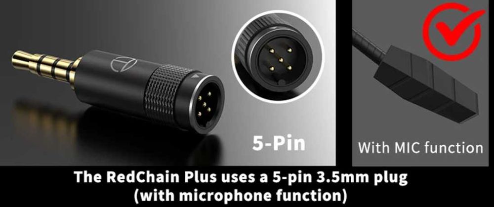 Новые микрофон и 3.5 jack разъем для кабеля TRN RedChain Plus
