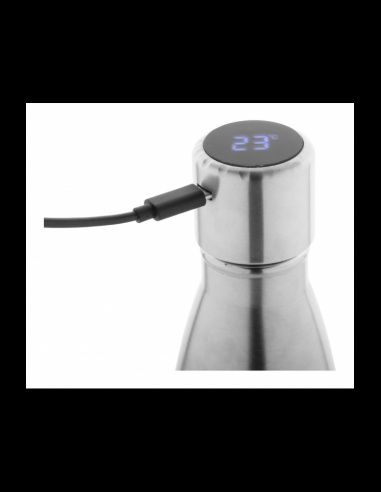 Termos din oțel inoxidabil reciclat, cu perete dublu, cu termometru