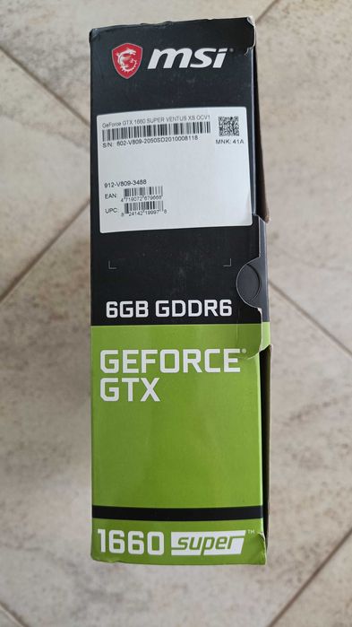 MSI Nvidia GAMING GeForce GTX 1660 SUPER 6 Mb