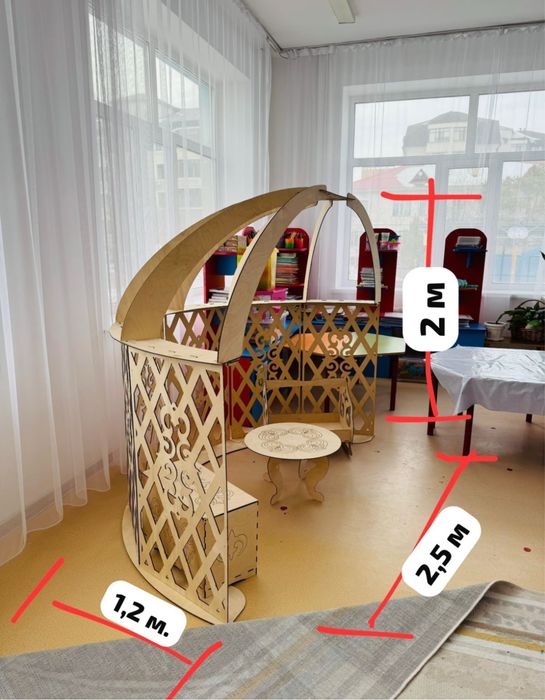 Киіз үй - Юрта - Ағаш үй для детсада. Балабақшаға.