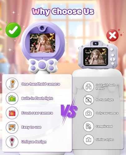 Нова Детска 1080P HD селфи камера, подарък за момичета 3-9 г. играчка
