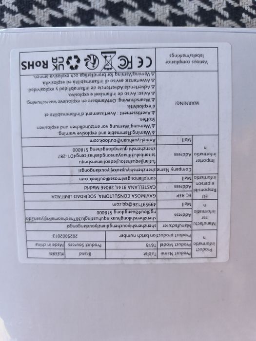 Tableta YLEEBG T618 Sigilată, 16GB RAM, 10Inch, 256GB ROM