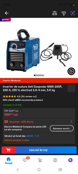 Aparat  sudura Velt 160
