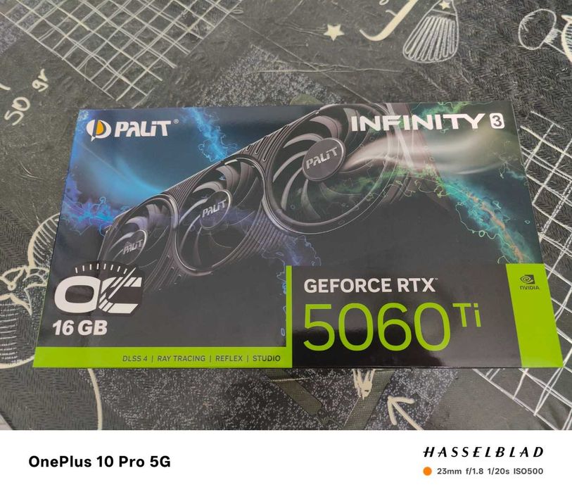 Геймърска видео карта Palit GeForce RTX 5060 Ti Infinity 3 16GB