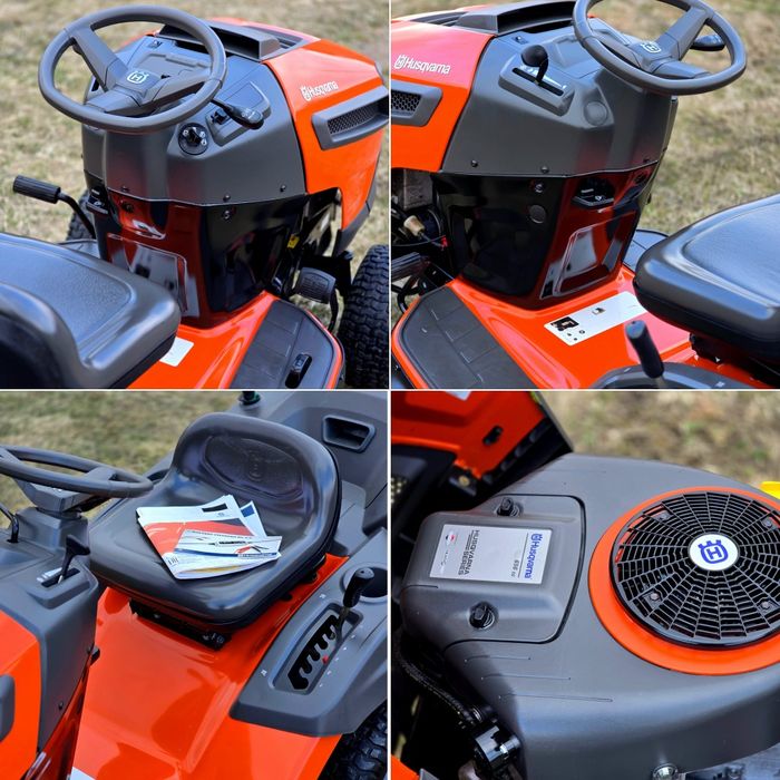 Tractoras gazon iarba Profesional Husqvarna  20 cp 2 cilindrii 20 cp Briggs and Straton 2 cutite 115 latime taiere!