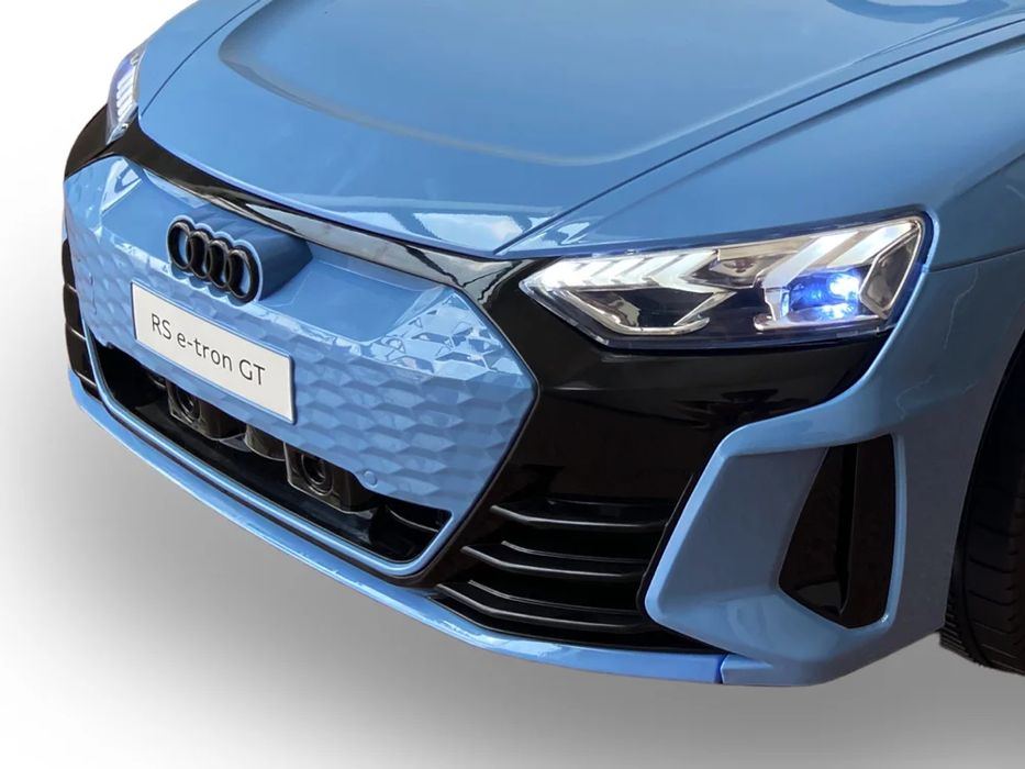 Audi rs e-tron gt 12v – детска акумулаторна кола, синя, eva гуми