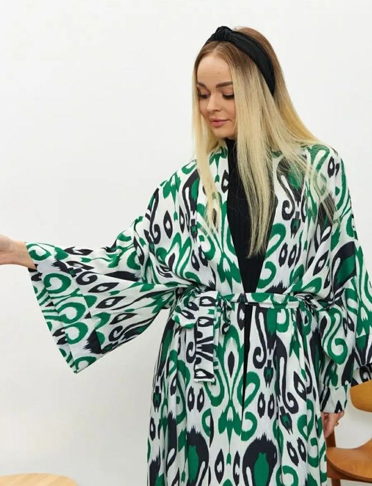 ADRAS Xalat в восточном стиле из хлопка с полиэстером. Халат-кимоно