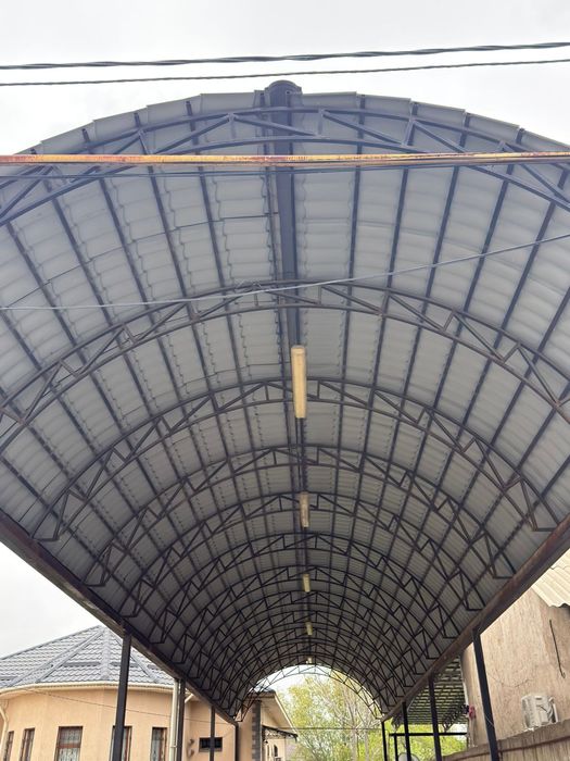 Навес для дома черепица