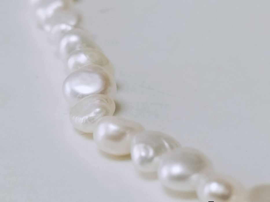 Perle naturale de cultura baroc cu inchizatoare din argint de 925