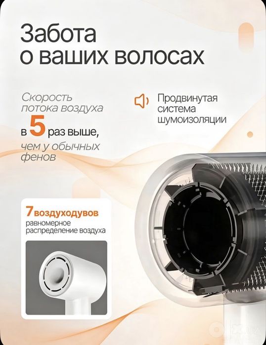 Фен Xiaomi H501 белый. БЕСПЛАТНАЯ ДОСТАВКА