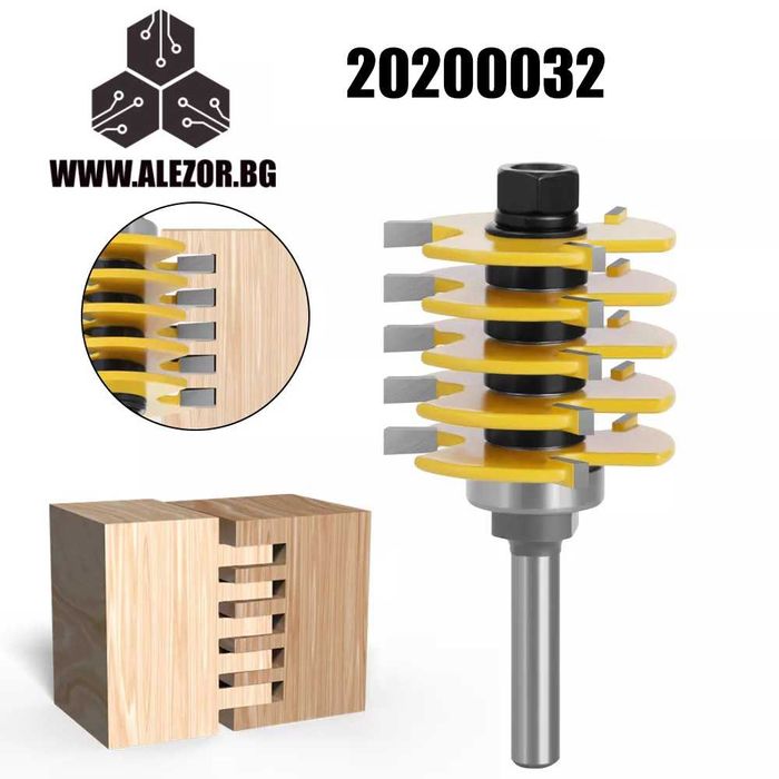 Фрезер за сглобки с 5 зъба захват 8мм работна височина 36 mm, 20200032
