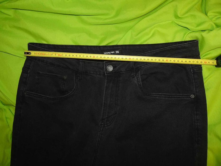 Комплект мъжки дънки, нови, размер W36, цвят: графитен + колан