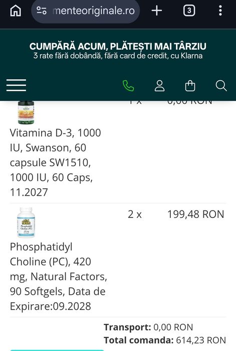 Phosphatidil Cholina, 90 capsule, NOU sigilat 

Choline