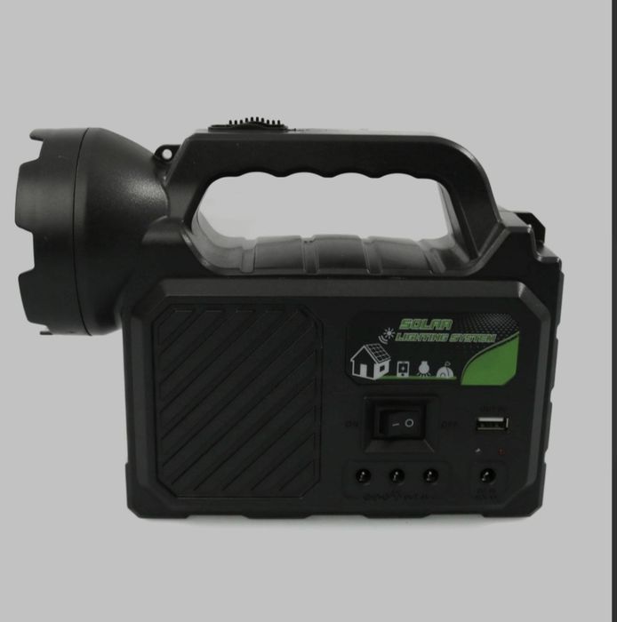 Sistem de iluminat solar GDPLUS, 3 becuri, lanterna, 24W, USB, GDP30