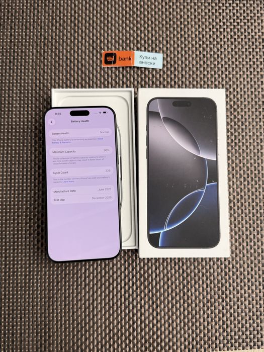 КАТО НОВ! 512Gb*ЛИЗИНГ* iPhone 16 Pro Max Blac Titanium 96% БАТЕРИЯ