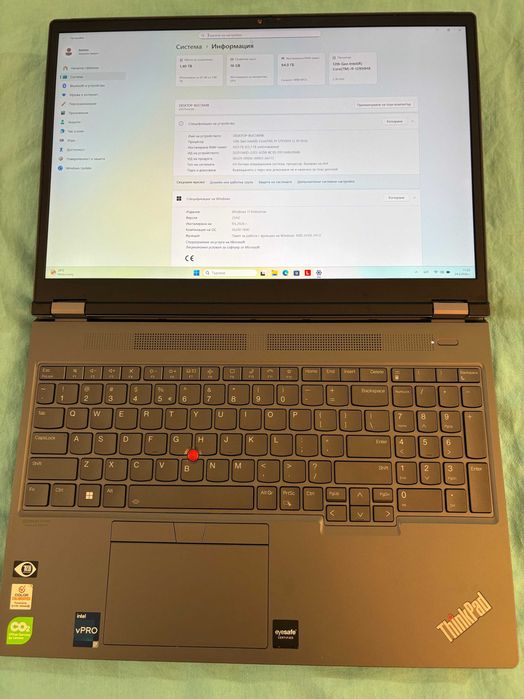 Lenovo ThinkPad P16 16"2,5К, IPS Cpu: i9 12950HX, Gpu: NVIDIA RTX A5500 16GB, Ram 64 Gb. Диск: 1,5 Tb SSD NVMe.