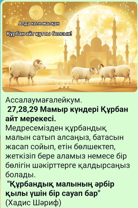 Құрбандық қой, құрбан шалу