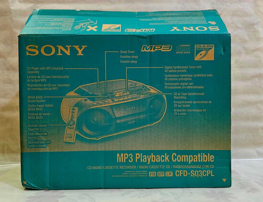Магнитола Sony CFD-SO3CPL, новая, (for the USA Version)
